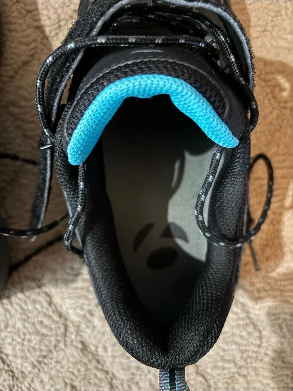 Women’s Bike-riding Shoes with clips. Black  with Teal Accent